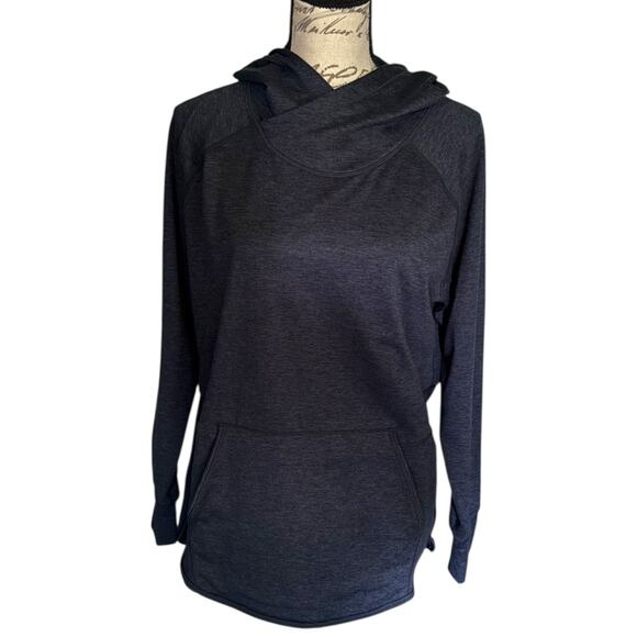 Eddie Bauer EUC Dark Blue Pullover Handpocket Hoodie Size Small - Picture 1 of 5